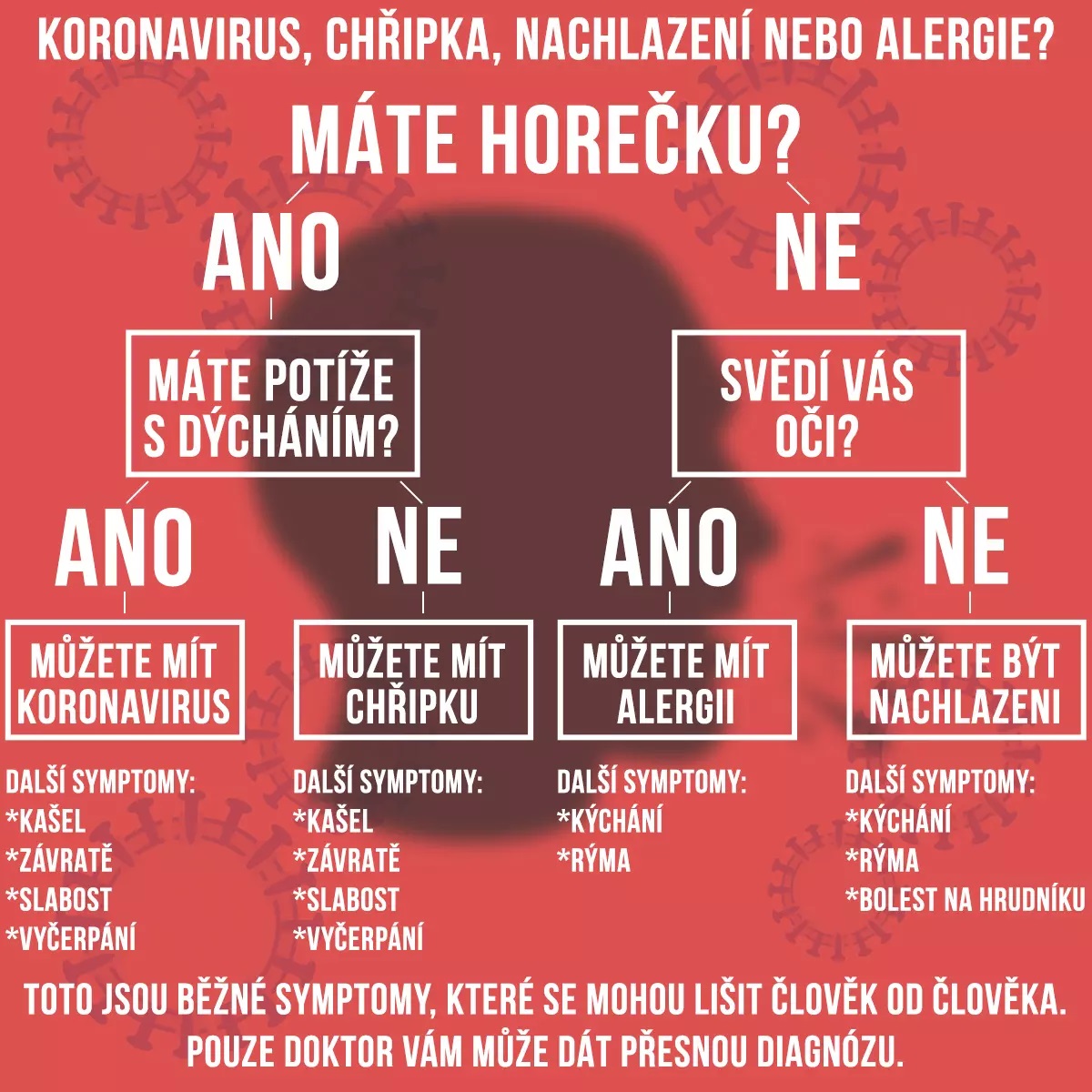 Koronavirus, chřipka, nachlazení nebo alergie?
